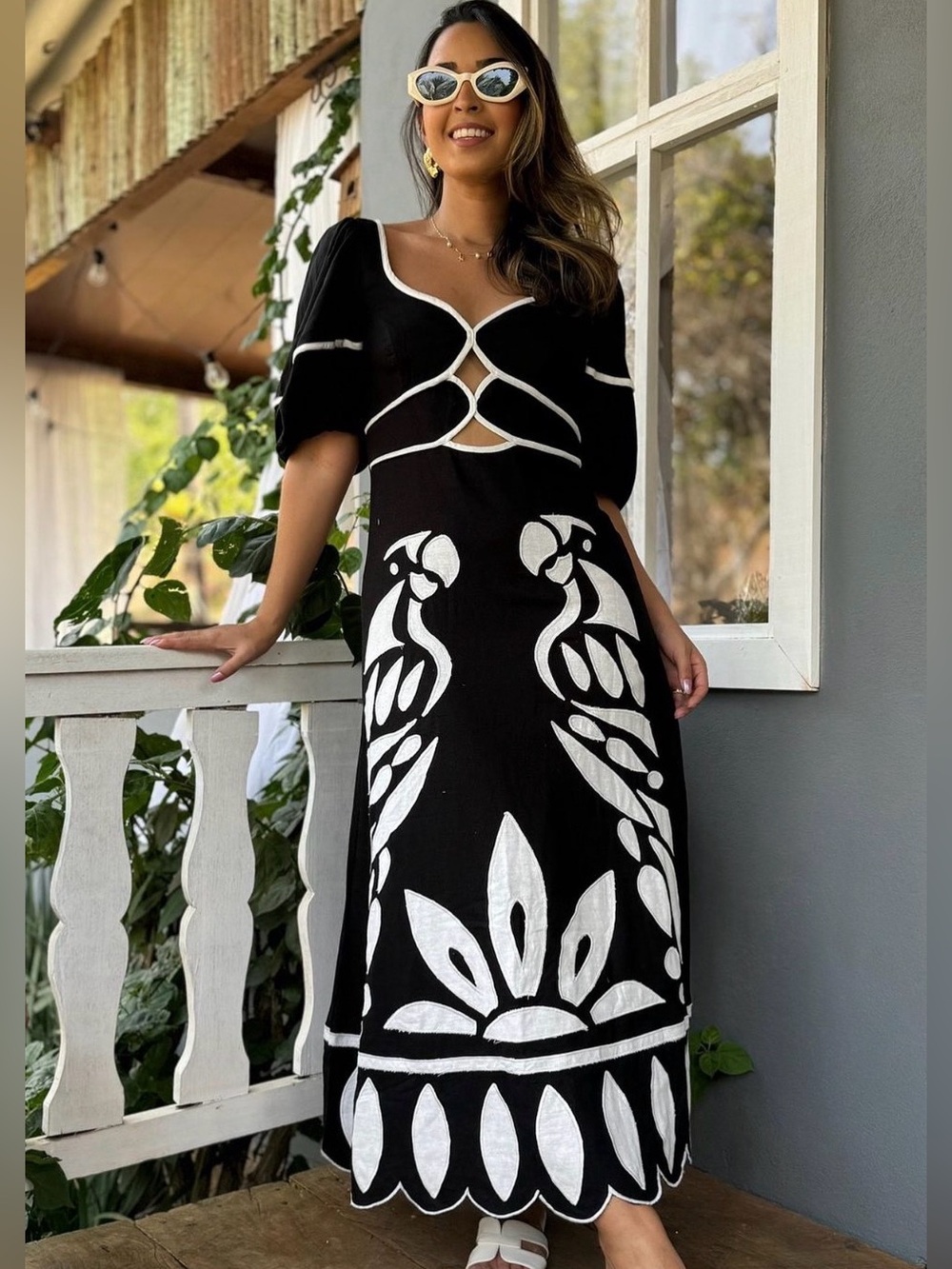 FARM Rio Embroidered Samambaia Midi Dress - Picture 5 of 6
